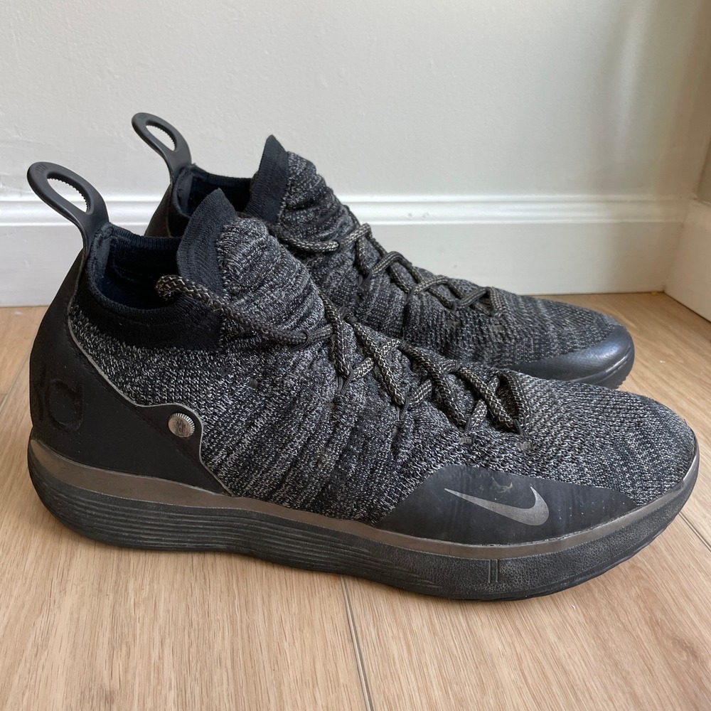 Nike KD 11 Black Twilight Basketball Shoes Grey Flyknit AO2604-001 Mens